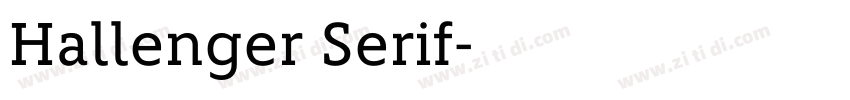 Hallenger Serif字体转换
